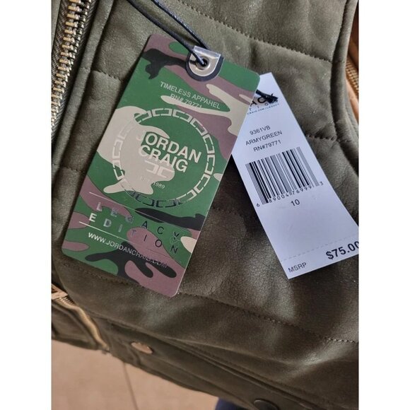 NWT Jordan Craig Legacy Edition Vest in Army Green Boy's Size 10 - Picture 2 of 3